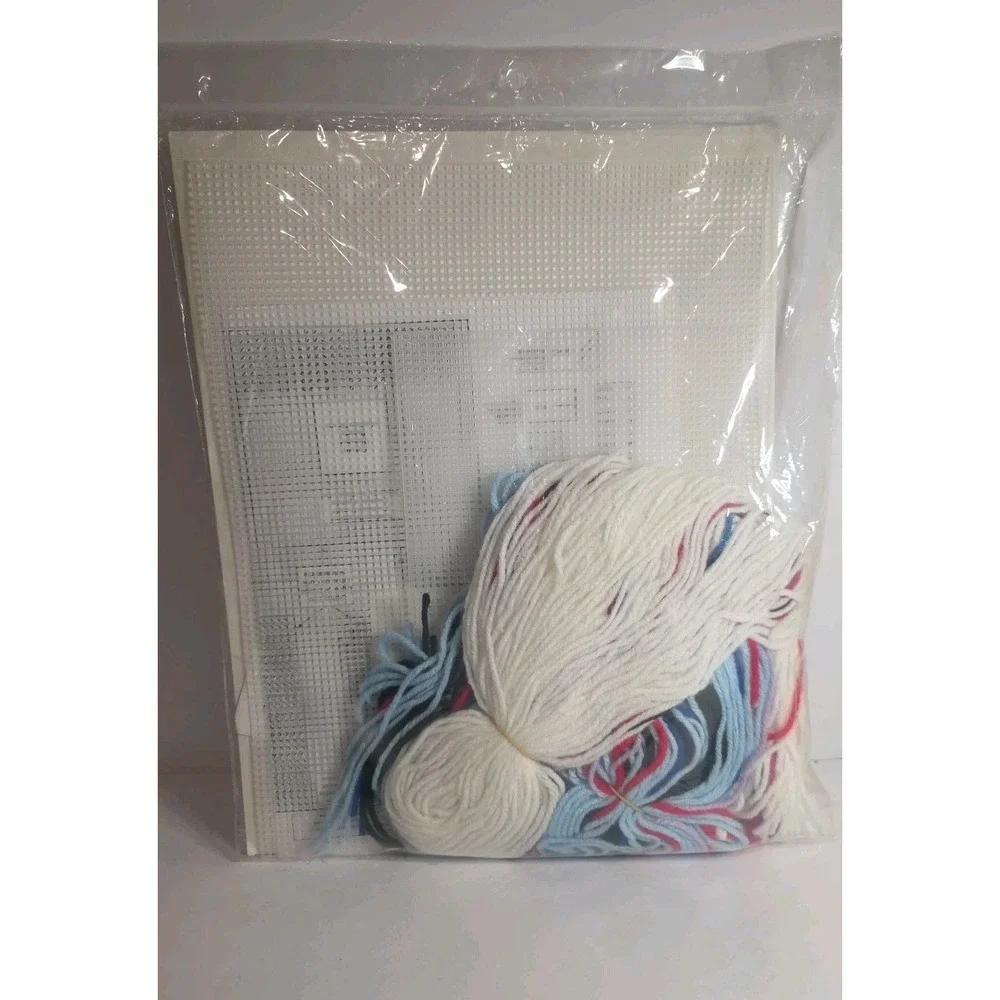 Janlynn 2004 Plastic Canvas Kit Snowman Tissue Box Cover #167-0204 Christmas